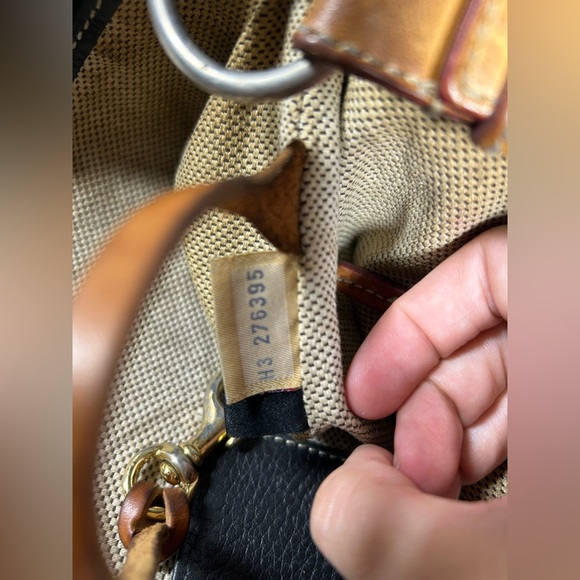 Vintage Dooney & Bourke Black Pebbled All Weather Leather Hobo Shoulder Handbag - Picture 13 of 14